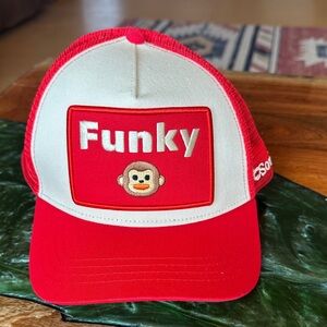 Funky Red and White Trucker Hat by Asos
